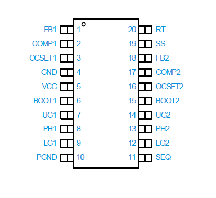 uP3861P-B1-Pin Configuration